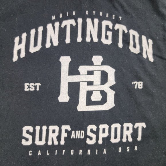 Huntington Beach Surf And Sport Mens Large Black Short Sleeve T Shirt Casual - Picture 3 of 9